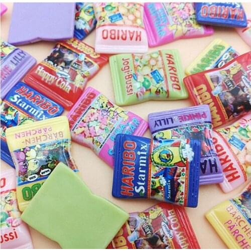 10pcs/lot Resin Candy Decoration Crafts Flatback Cabochon Embellishments For Scrapbooking Kawaii Cute Diy Accessories