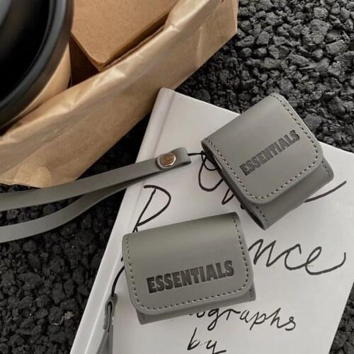 Street Trend Essentials Leather Soft Wireless Bluetooth Headset Cases For Apple Airpods 1 2 Pro Protective Earphone Cover Coque