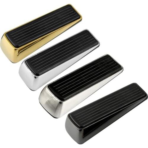 Creative Nail-free Zinc Alloy Door Wedge Stop Door Stopper Rubber Hidden Holders G6DB