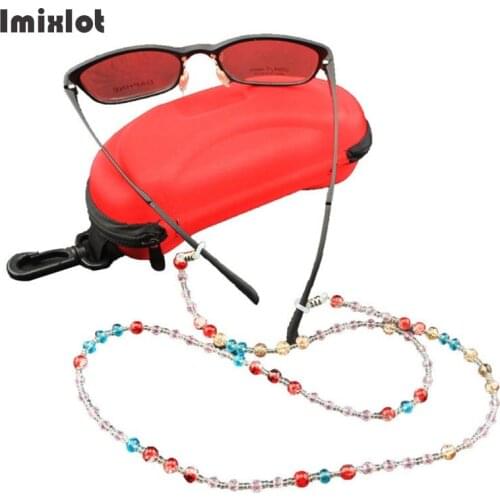 Fashion Colorful Glass Beads Chain for Reading Sunglasses Spectacles Vintage Chain Eyewear Cord Holder Sport Glasses Accessories