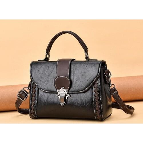 Fashion Shoulder Bag for Women Lock Design Crossbody Bag PU Leather Messenger Bag Luxury Lady Handle Bags Square Handbag Bolsa