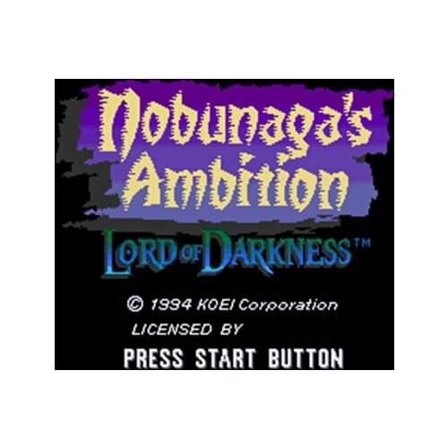 Nobunagas Ambition - Lord of Darkness 16 bit Big Gray Game Card For NTSC Game Player Drop Shipping