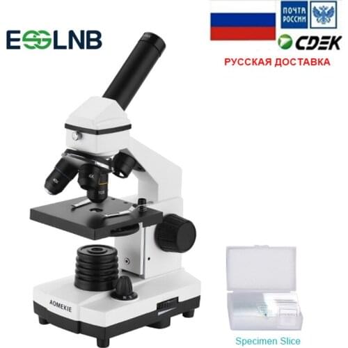64X-640X Professional Biological Microscope Up/Bottom LED Student Science Educational Lab Home Monocular Microscope