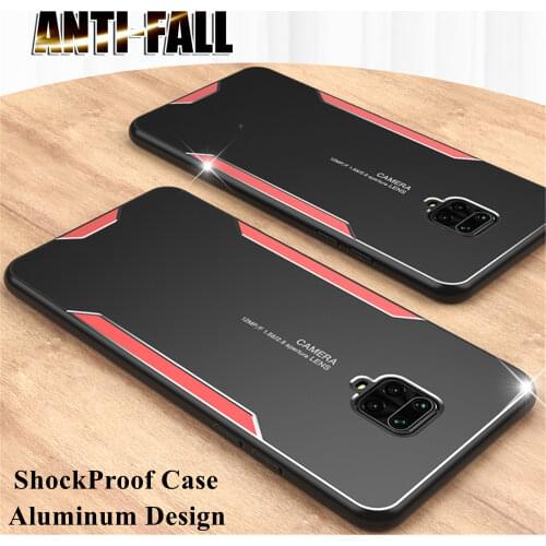 ShockProof Case For Redmi Note 9 8 Pro 9S 8T 9T Aluminum Metal Soft Silicone Cover Armor Shell Case For Xiaomi Redmi 8A 9A