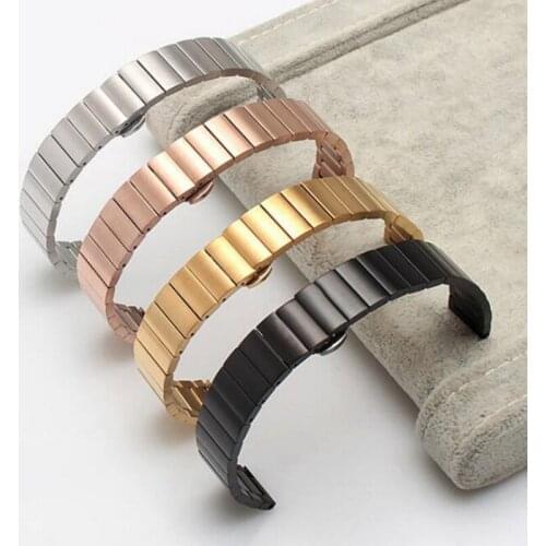 16mm 18mm 20mm 22mm Stainless Steel Watch band Strap Bracelet Watchband Wristband Butterfly clasps Black Silver Rose Gold