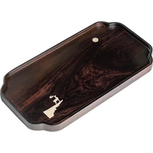 Luxury Chinese Wooden Tea Tray Table Handmade Vintage Serving Tea Tray Wood Ceremony Plateau Bois Large Serving Trays DL60CP