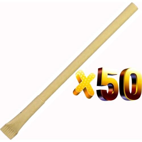 Lot 50pcs Slim Eco Paper Ball Pen,Environmental Friendly,Fair Advertise Ballpoint,Customized Promotion Company Text&Logo Gift