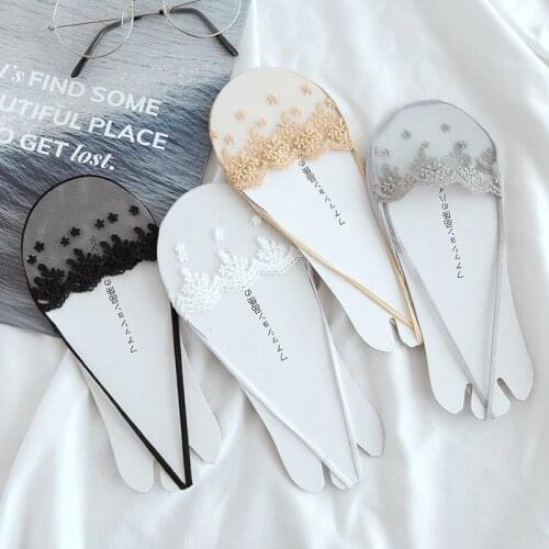 SP&CITY Hollow Out Embroidered Cotton Short Lace Socks Solid High Heel Invisible Socks Women Summer Thin Boat Socks Low Sox