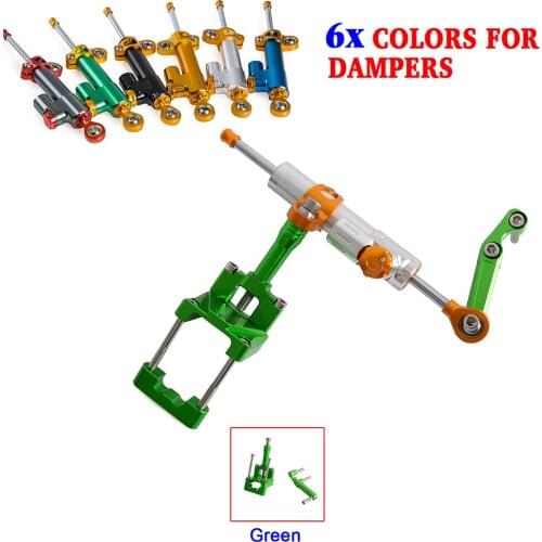 Motorcycle CNC Steering Damper Stabilizer & Bracket For Kawasaki Ninja Z250 Z300 2013 2014-2016