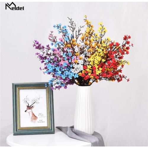 Gypsophila Wedding Bouquet Artificial Flowers Sakura Branch Oriental Cherry Blossoms Babies Breath Fake Flowers For Home Decor