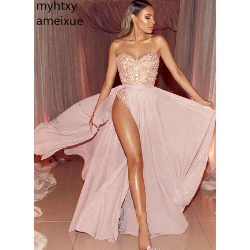 2020 Pink Sexy Prom Dress Cheap Bling Sequins Sweetheart Red Carpet Wear Evening Party Gown Custom Made Plus Size Prom Elegant