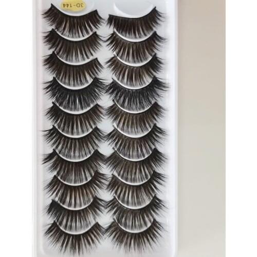 10 Pair 3D Mink Eyelashes Long Lasting Mink Lashes Soft False Eyelashes Extension Thick Long 3D False Eyelashes