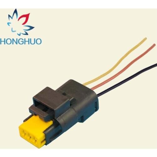 3 Pin/Way Female Auto Socket Electric FCI Connector Plug With Pigtail For Delphi Rail Pressure 211PC032S0049