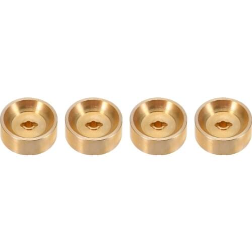 4PCS 6MM Widen Wheel Hub Set Brass Wheel Hub Weights Counterweights Front Rear Wheel Axle Drive Shaft Joint for 1/24 Axial SCX24
