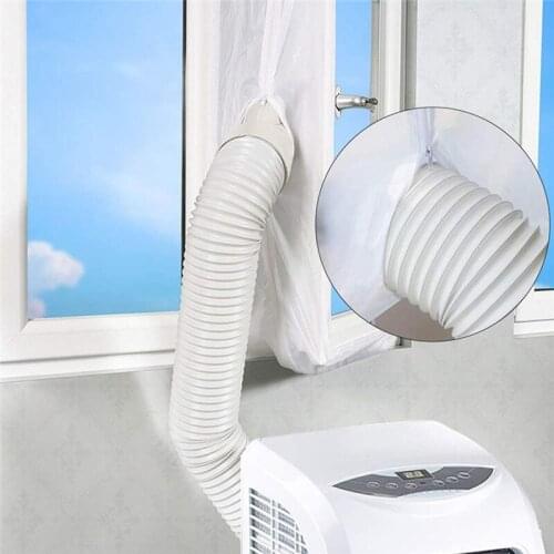White 4M Universal Air Lock Window Seal Cloth Plate Stop Conditioner Outlet Window Sealing Kit For Air Conditioner