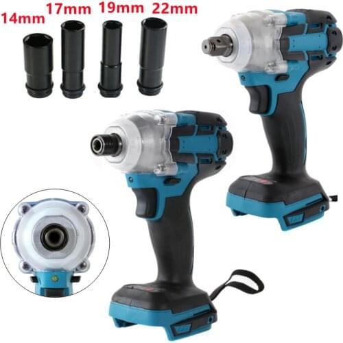 18V 520N.m Cordless Electric Brushless Impact Wrench Rechargeable Wrench LED Light For Makita Battery Wrench Power Tool