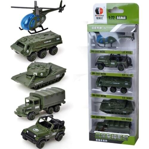 Alloy car Simulation model Suit slide 5 combo sets Engineering vehicle Military car Fire truck children kid boys gifts birthday