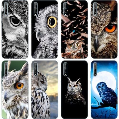 Hot Animal Bird Owl Night Soft Silicone Case for Huawei Y5 Lite 2018 Y7 Y6 Prime 2018 Y9 2019 Y9S Y5P Y6P Y7P Y8P 2020 Cover