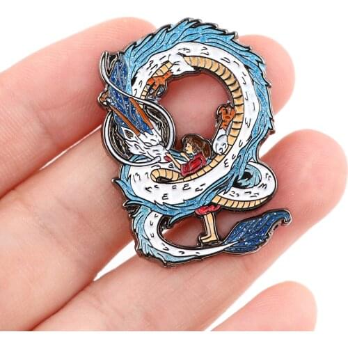 DZ2157 Japanese Anime Comics Dragon Enamel Pins Brooches Woman Men Backpack Bags Badge Fashion Lapel Jewelry Kids Friends Gifts