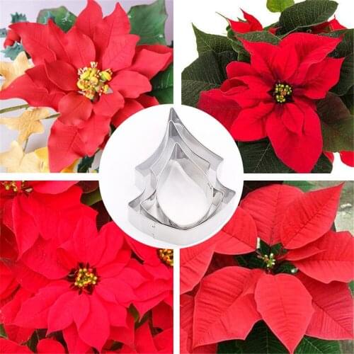 Cutter Mold Stainless Steel Christmas Flower Poinsettia Petal Cutters Clay Tools Polymorph Keramiek Gereeds Maket Mould