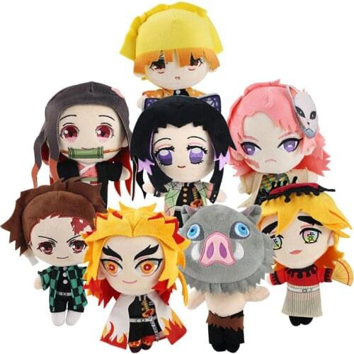 Demon Slayer Plush Toys Kochou Shinobu Kamado Nezuko Tanjirou Inosuke Zenitsu Rengoku Kyoujurou Sabito Douma Soft Stuffed Dolls