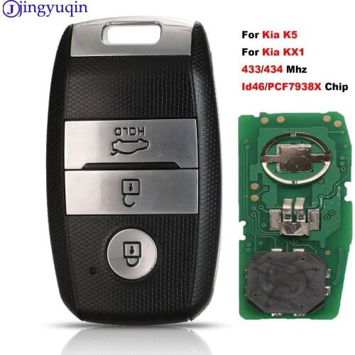 Jingyuqin 3B Remote Control Car Key Fob 433 434MHz PCF7938X ID46 For Kia K5 KX1 Smart Key Folding Flid Key