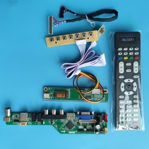 Kit For HSD150PX17-A00/A05 1CCFL 30Pin LVDS VGA AV USB RF LCD display panel Remote+Inverter+keyboard controller board