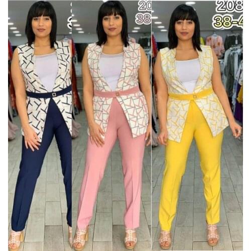 Two Piece Set African Clothes Africa 2021 Dashiki Fashion Print Dresses Suit Bazin Top Pants Elastic Party Plus Size Clothing