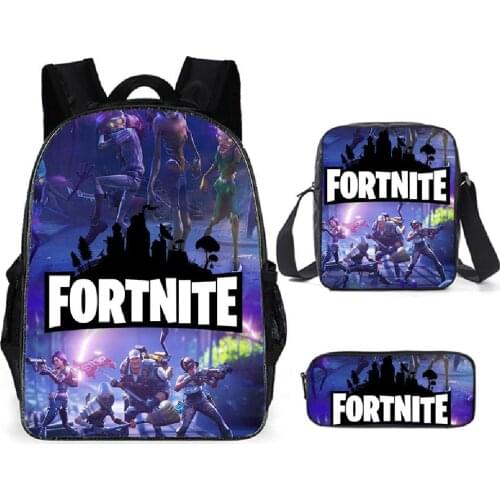 3pcs Battle Fortnites Anime School Bag Sets Kids Bagpack Children Backpack shoulder bag Pencil Case Set Mocila Infantil