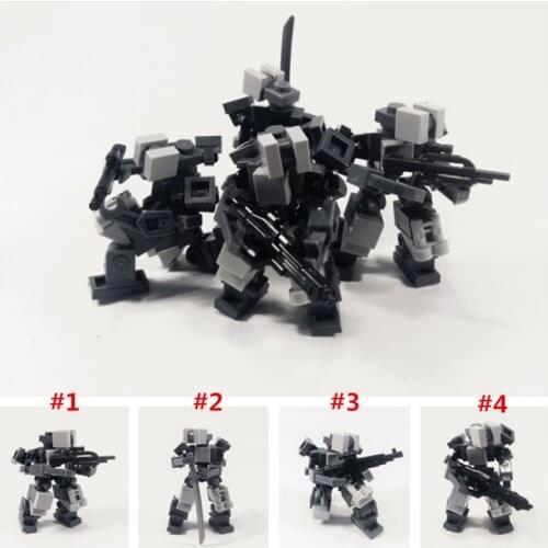 4Types STEM MOC Mecha Model Small Particle Building Blocks Educational Toy Set DIY Toys