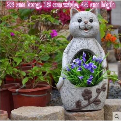 Creative Nordic cat and dog model flower pots, home balcony and garden decoration crafts ornaments