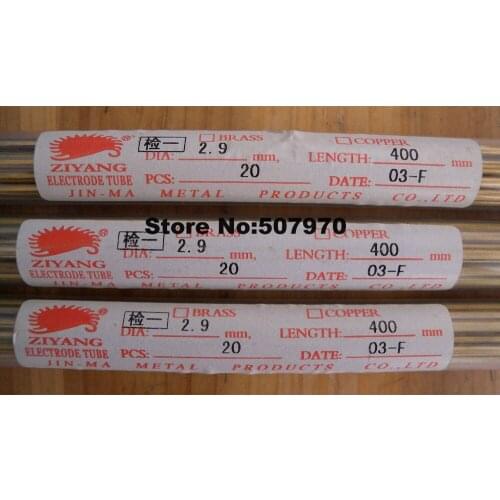Ziyang Brass Electrode Tube OD2.9*400mm Length Single Hole for EDM Drilling Machine