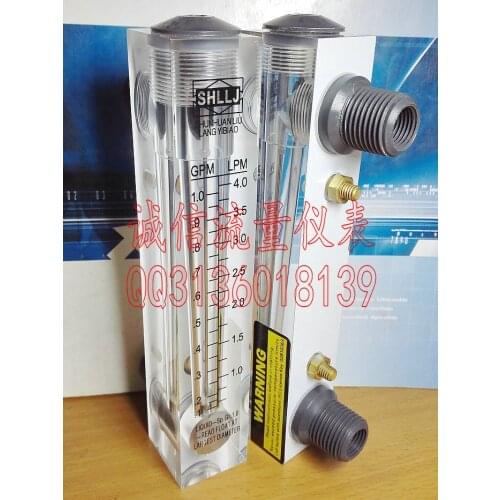 LZM-15 liquid panel flowmeter 0.2-1GPM/ gallon 1-4LPM L / min flow meter