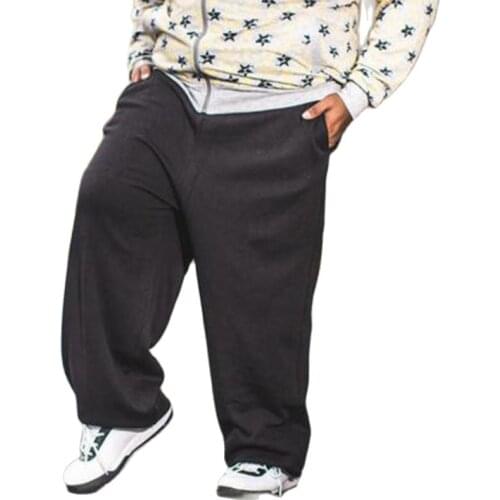 ANPOETCHY Brand Hip Hop Joggers Men Sweatpants Warm Fleece Loose Baggy Harem Pants Trousers Plus Size L-4XL For Weight 60-150KG