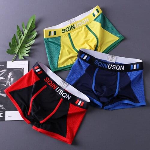 2021 Mesh Cotton Boxershorts Men Comforable Panties Set трусы мужские боксеры Sexy Underwear Man Boxer Size M-3XL