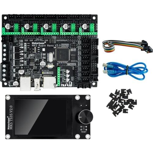 MKS Robin Nano V3 3D Printer Motherboard Kit with 168MHz 32Bit MKS TS35 Touch Screen For U Disk SD Card