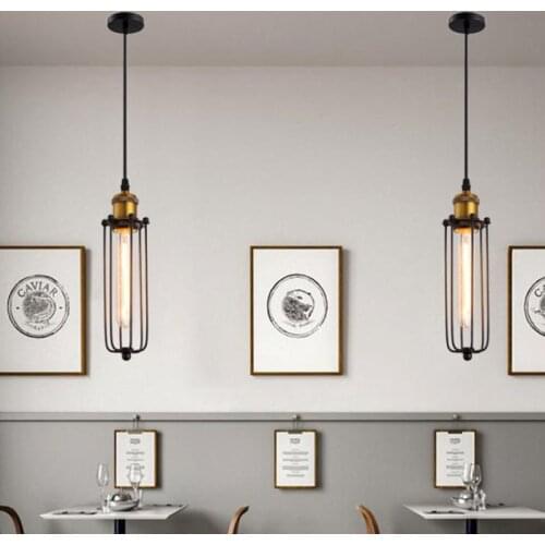 Retro Nordic American Bar Table Lamp Restaurant Chandelier Personality Industrial Style Wrought Iron dining chandelier lighting