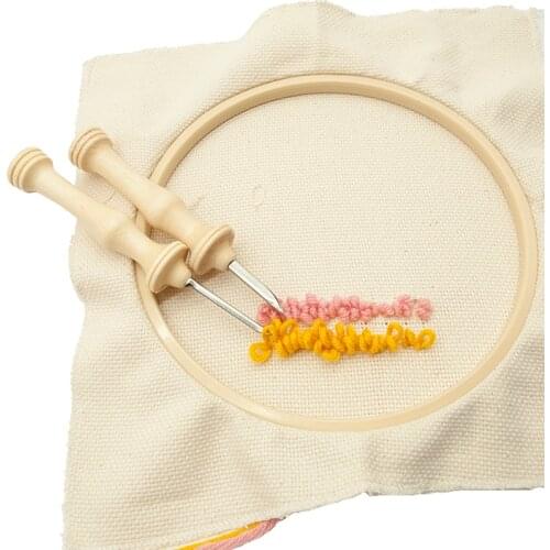 Hot!Useful 1PCS Embroidery Monks Cloth Knitting Punch Threader Needle Sewing Accessories DIY Weaving Tool Craft