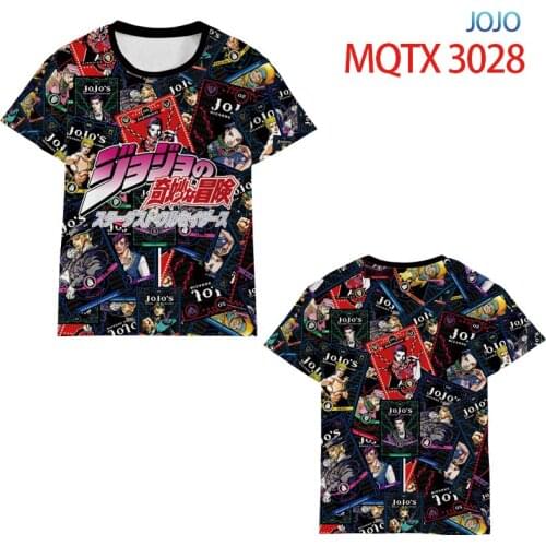 New Arrival Cartoon T shirt Anime JoJo Bizarre Adventure 3D Printed t-shirts Men Women Casual Harajuku t shirt streetwear tops