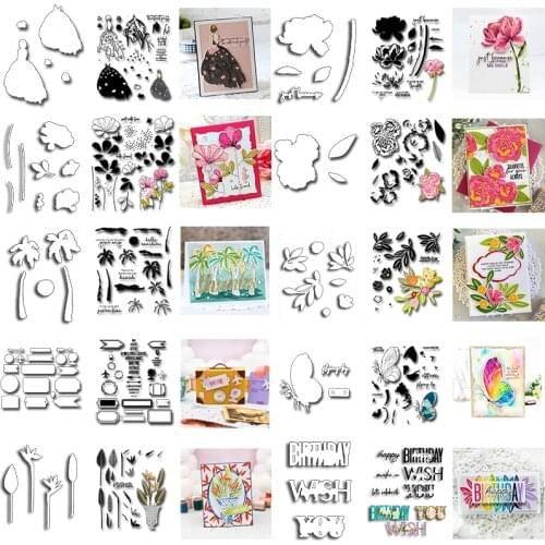 Beautiful New Stamp and Die Sets 2021 for Diy Scrapbooking/photo Transparent Clear Silicone Stamp Cutting Dies Set