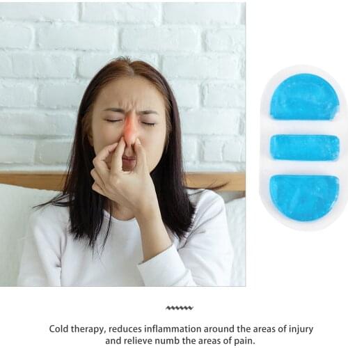 Nose Cold Gel Ice Pack Cold Compress Therapy Cooling Refreshing Ice Packs for Pain Relief Nose Cold Hot Therapy