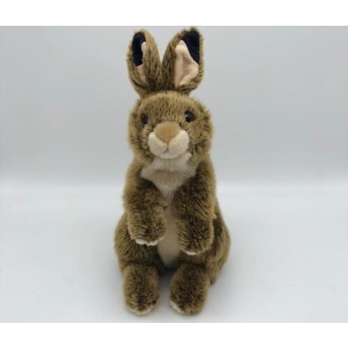 Original Cute Brown Rabbit Simulative Animal Soft Stuffed Plush Toy Doll Birthday Gift Children Baby Girl Gift