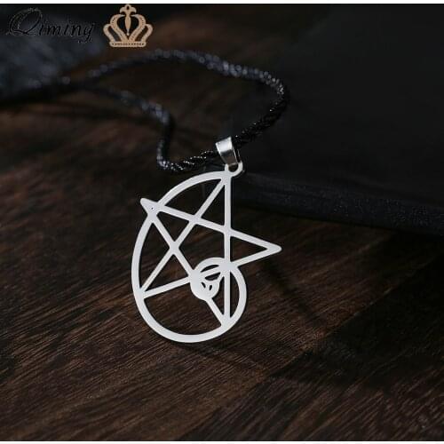 QIMING Fibonacci Ratio Star Necklace Sequence Science Jewelry Wearable Mathematics Simple Pentagram Pendant Necklaces Women
