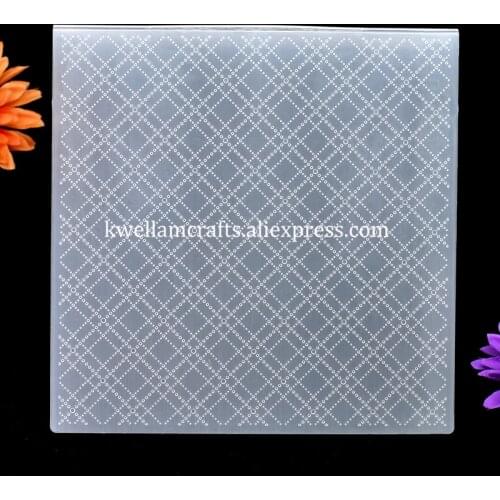 Larger Size Dots Grid Plastic Embossing Folder For Scrapbook DIY Album Card Tool Plastic Template 19.8x19.8cm KW7102329