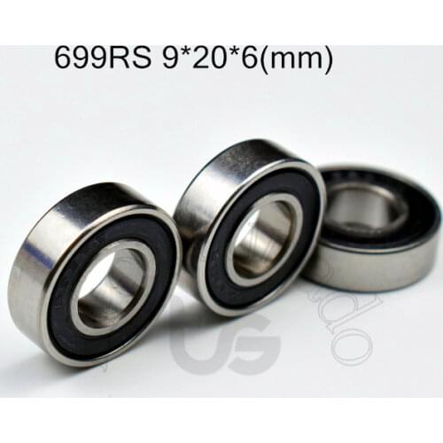 699RS 9*20*6(mm) 10pieces bearing rubber sealed free shipping ABEC-5 chrome steel miniature bearings hardware Transmission Parts