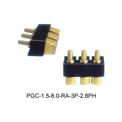 Tangda POGO Factory direct sale 3 pin 3p connector Spring needle Large current Gold plated pin PGC-1.5-8.0-RA-3P-2.54PH