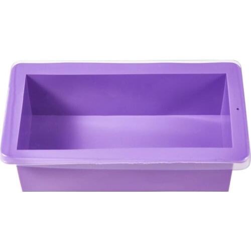 Justdolife Rectangular Loaf Pan Silicone Mold with Cover Toast Box Mold Bread Mold Eco-Friendly Baking Tools for Cakes