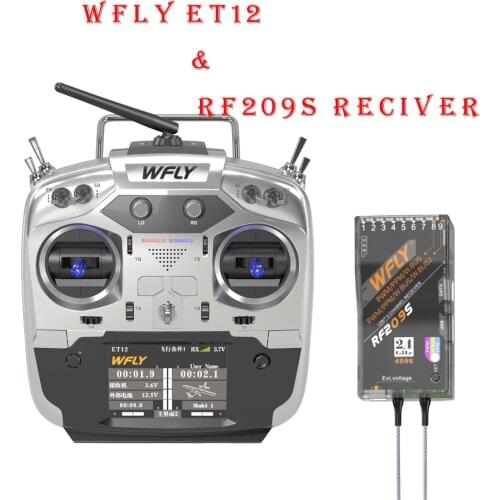 WFLY ET12 2.4GHz 12CH Radio Transmitter/Remote Controller with RF209S Receiver For RC Drone Car Boat