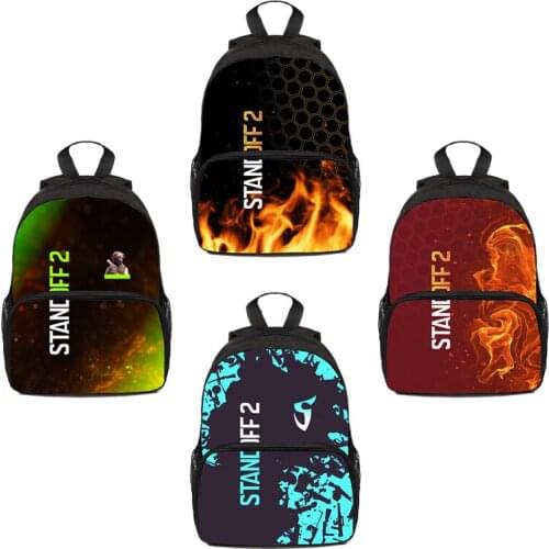 3D Print Standoff 2 Backpacks Boys Girls 12/16inch High Quality Shooting War Game Travel Bags Children Harajuku Fuuny School Bag