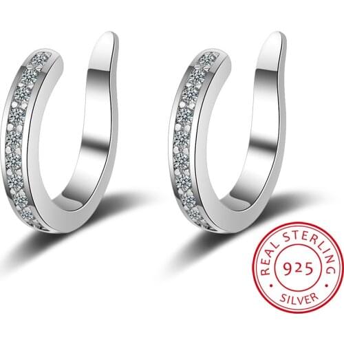 Ear Cuff micro pave cz circle 925 sterling silver mix rainbow CZ earrings no pierced stack small sized little girl earring cuff